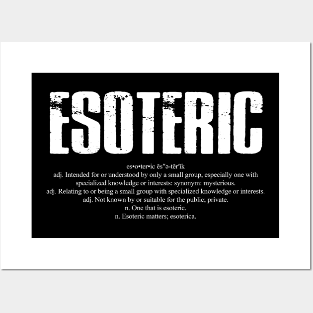 What does esoteric mean store